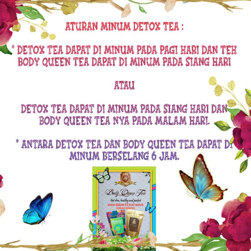 Body queen tea plus DETOX tea / HERBAL tea / BODY tea  Shopee 