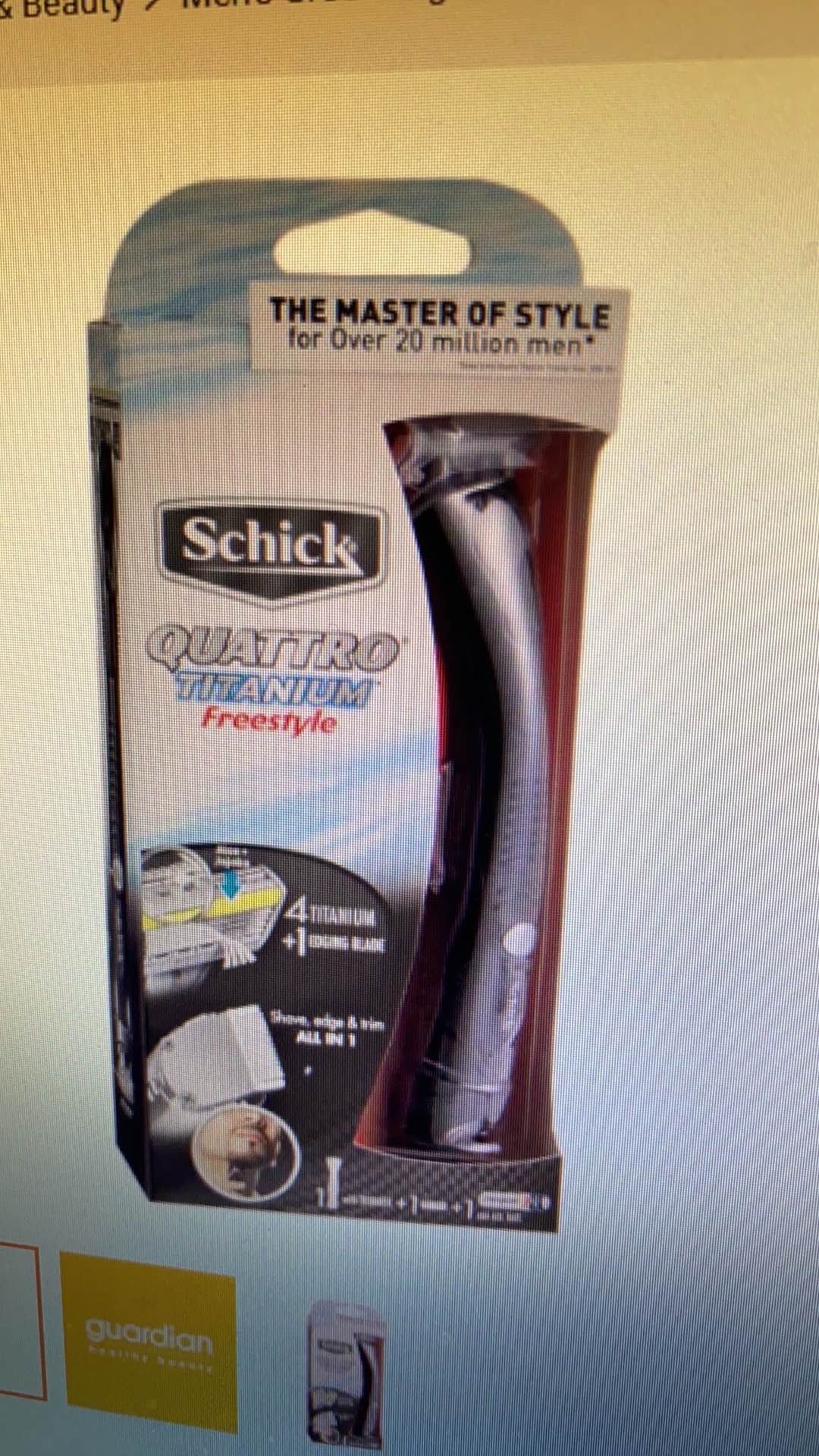 Schick Quattro Titanium Freestyle Razor Kit Shopee Malaysia