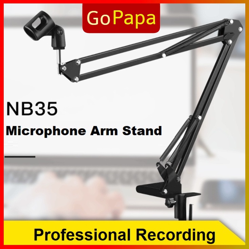 NB-35 Microphone Suspension Boom NB35 Scissor Arm Stand Professional Recording Table Mounting Holder Livestream Karaoke