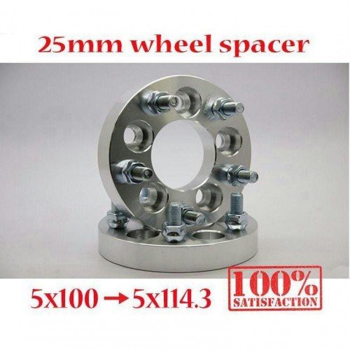 2Pcs Wheel Spacer 25mm 5x100 to 5x114.3 Toyota Caldina Celica ST185 ST205 ZZT230 Wish Prius Sienta