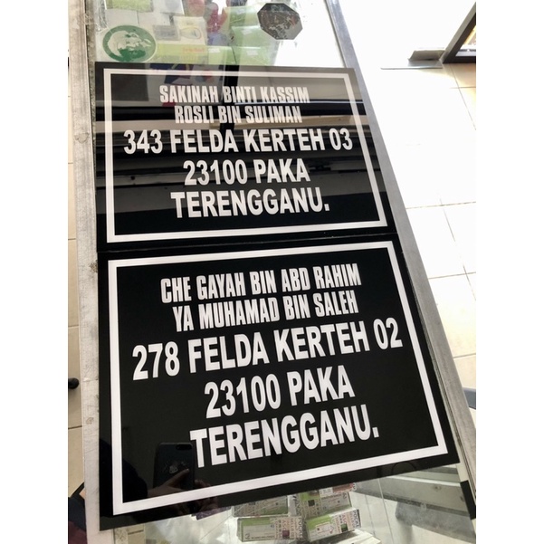 SIGNAGE PAPAN TANDA ACRYCLIC + SPRAY/ PRINTED STICKERS SAIZ ...