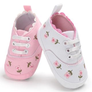 [New Arrival] Baby Girl Shoes 0-1 Year Toddler Baby Shoes Flower Cute Soft Baby Sneakers