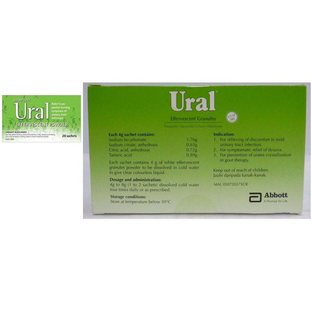 Ural 28 sachet Urine Infection Relief ( Penyembuh Sakit Bila Kencing
