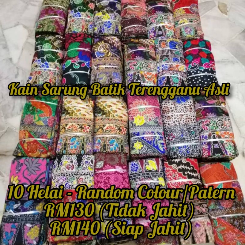 10 HELAI Kain Sarung Batik Terengganu