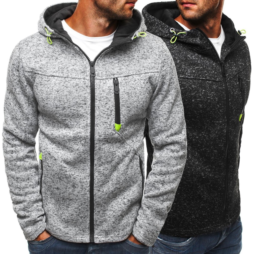 mens fleece zipper hoodie