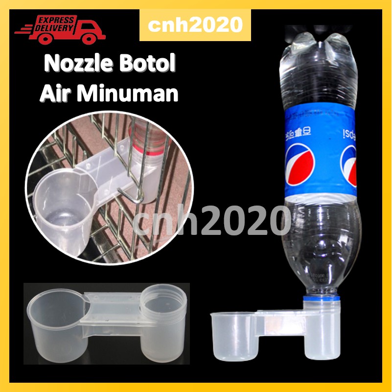 Pet Bird Water Drinker Feeder Cup Bekas Air Burung Ayam Nozzle Botol Air Minuman Burung Pigeons Parrot