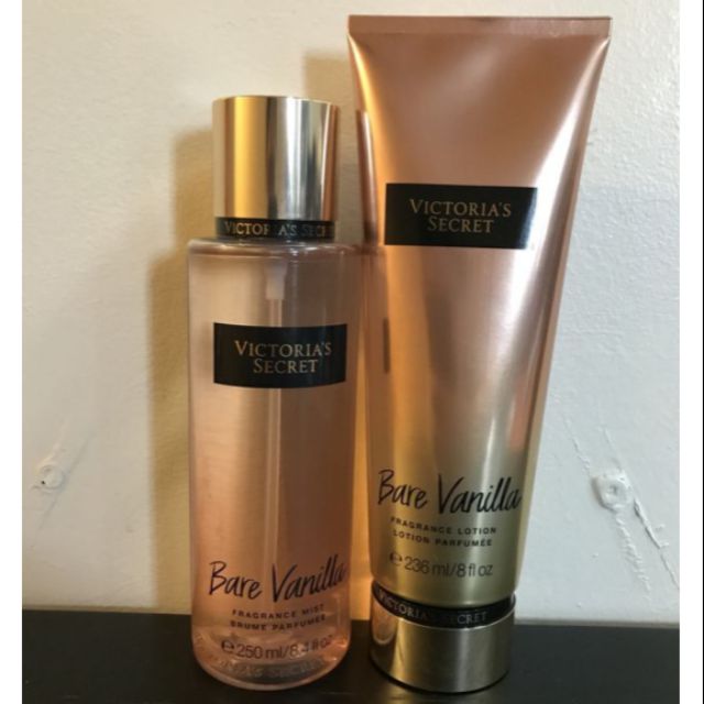 Victoria's Secret Bare Vanilla Fragrance Lotion and Body Mist Set 2in1 ...