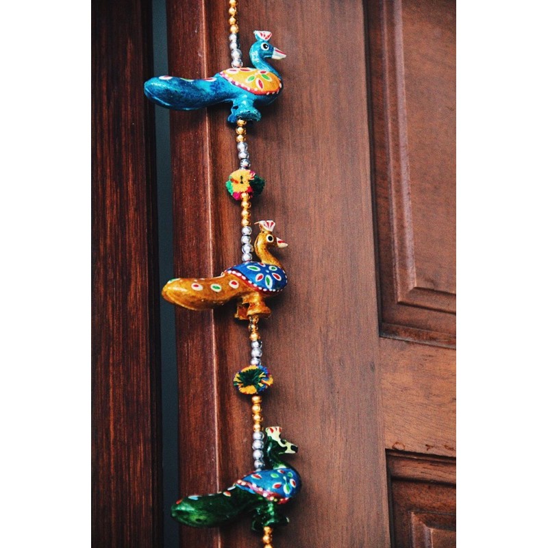 Handmade Long Peacock Hanging Decoration Home Decoration/Festive Decor/Deepavali/Thaipusam Decoration.