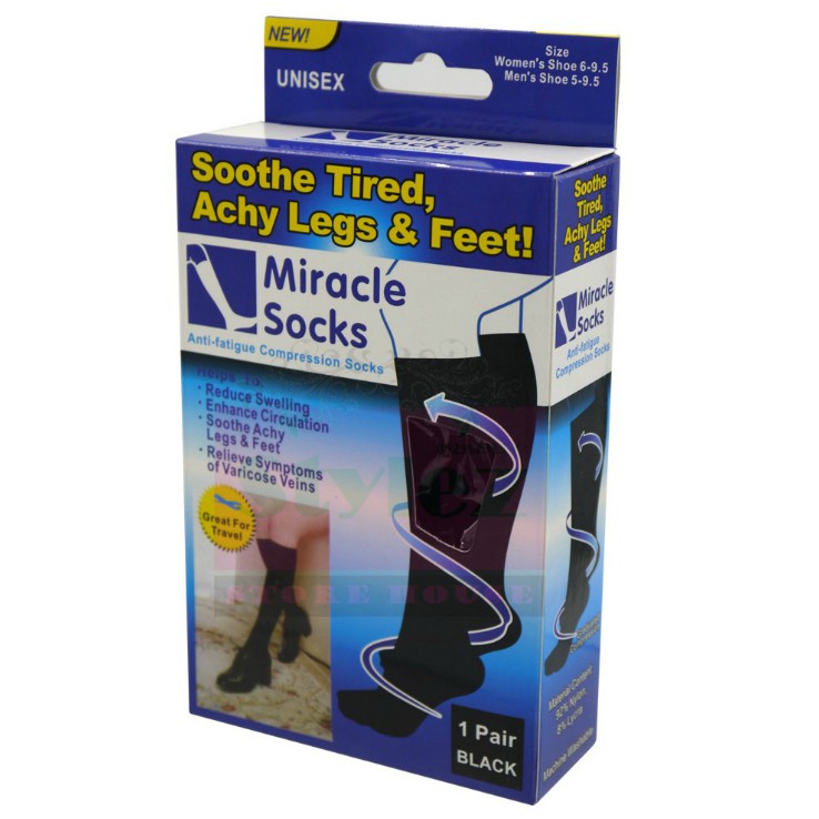 Unisex Miracle Socks AntiFatigue Compression Socks Which Soothe Tired