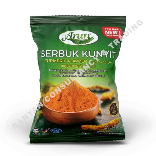 Arun Turmeric Powder Serbuk Kunyit 200g Halal Shopee Malaysia 7561