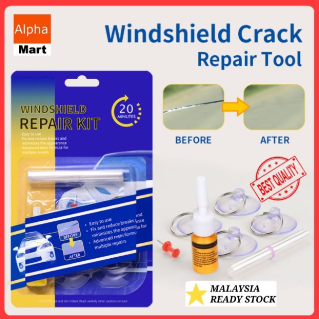 Ready Stock New Car Window Glass Crack Line Windscreen Windshield Scratch Restore Repair Diy Tool Kit Set