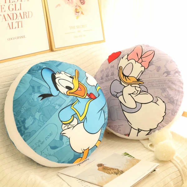 Cute cartoon Donald Duck pillow sofa round cushion office pillow bed bed  back girl heart | Shopee Malaysia