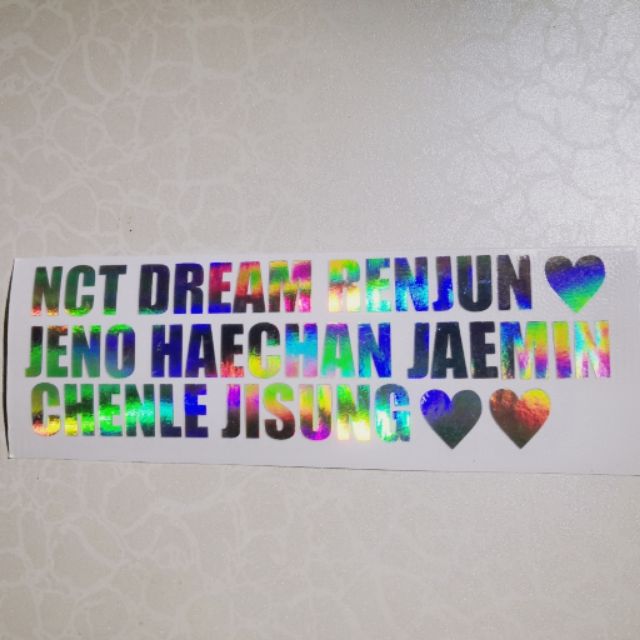 Nct Dream Hologram Sticker Name Holographic Lightstick Decal Kpop Colorful Jeno Haechan Jaemin Jisung Renjun Chenle Shopee Malaysia