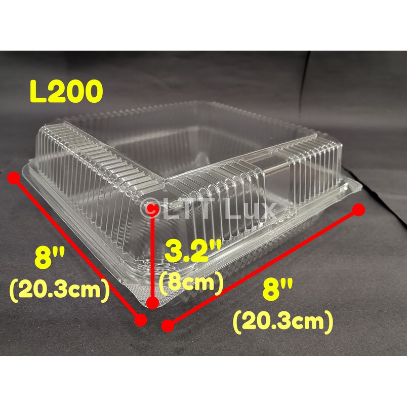 Kuih Container L200 / Disposable Plastic Clear Bakery Container (50pcs