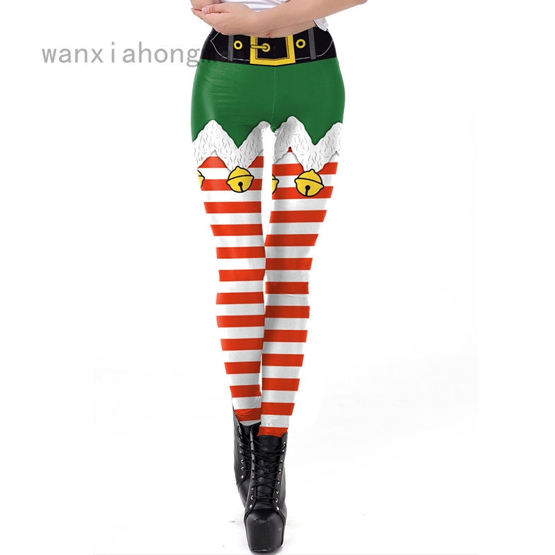 santa workout leggings