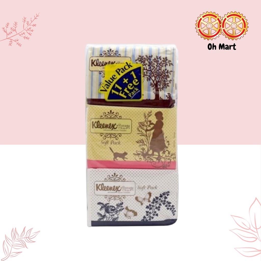 Kleenex Vintage Facial Tissues Value Pack 12 x 50s Shopee Malaysia