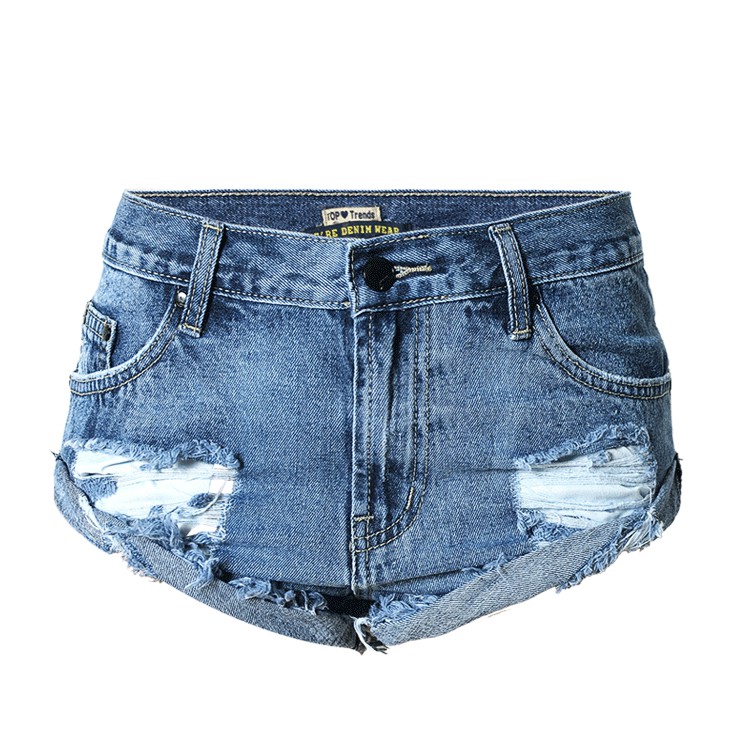 Blue Rolled Hem Distressed Ripped Short Jeans For Women Summer Loose  Boyfriend Jeans Shorts Mid Rise Denim Hot Short Pants | Shopee Malaysia