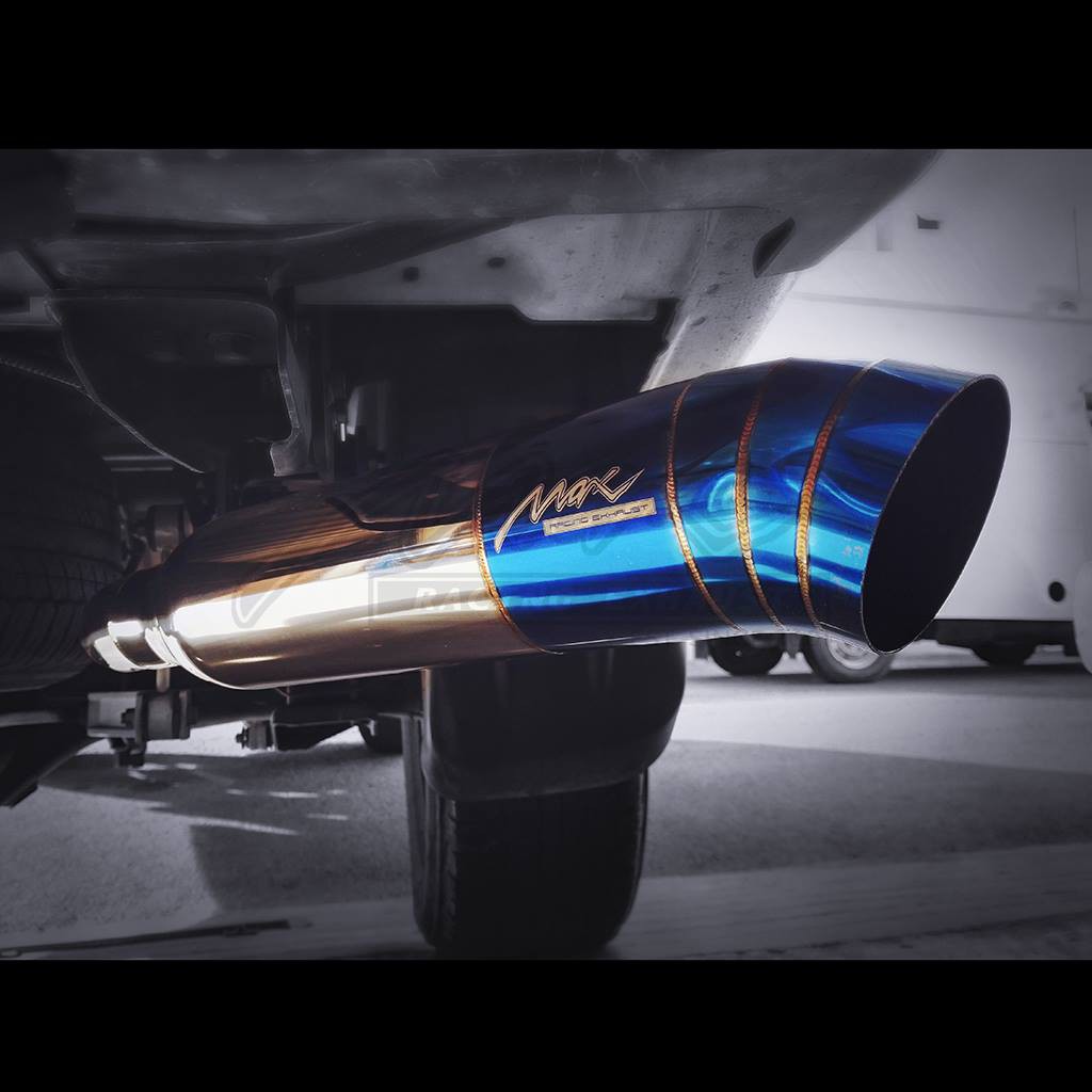 Max Racing Titanium Blue MufflerTip Exhaust Sound Amplifier Shopee