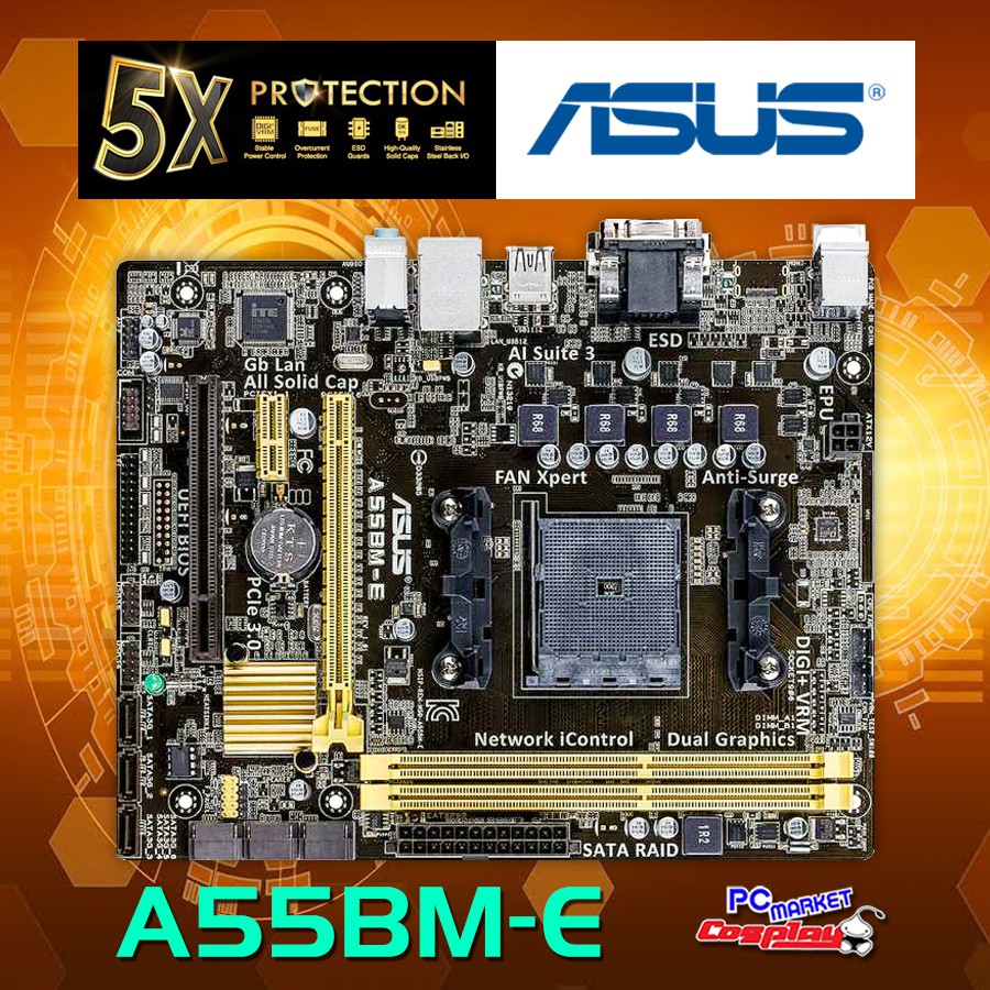 ASUS A55BM-E Motherboard Feature the AMD A55 chipset supporting FM2 ...