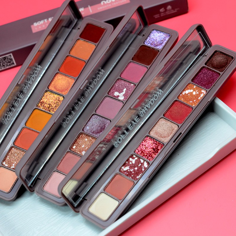 NOVO 9color Eyeshadow Palette Waterproof SmudgeProof Colorfast Matte Shimmer(Ready Stock