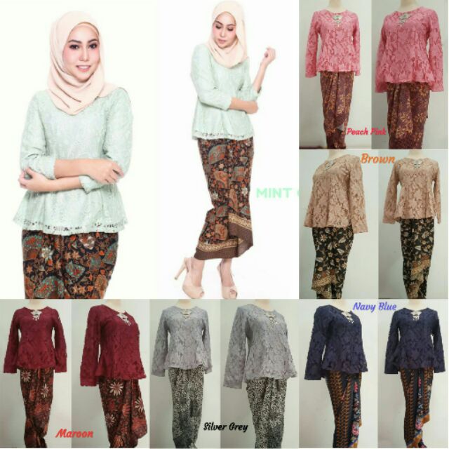 Free Pos Alaana Baju Kurung Lace Kain Batik Pario Viral Shopee Malaysia