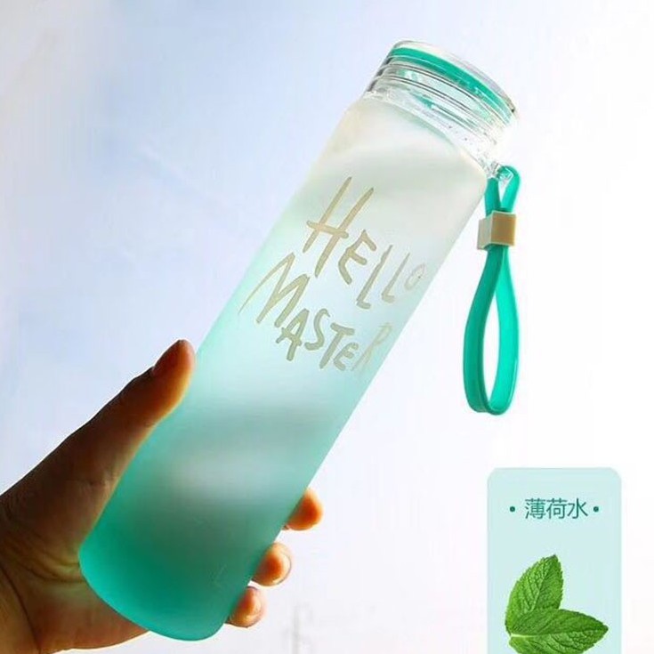 Glass Bottle 400ml Frosted Series Gradient Colour Cup 玻璃瓶400ml 磨砂系列渐变色杯 S00111