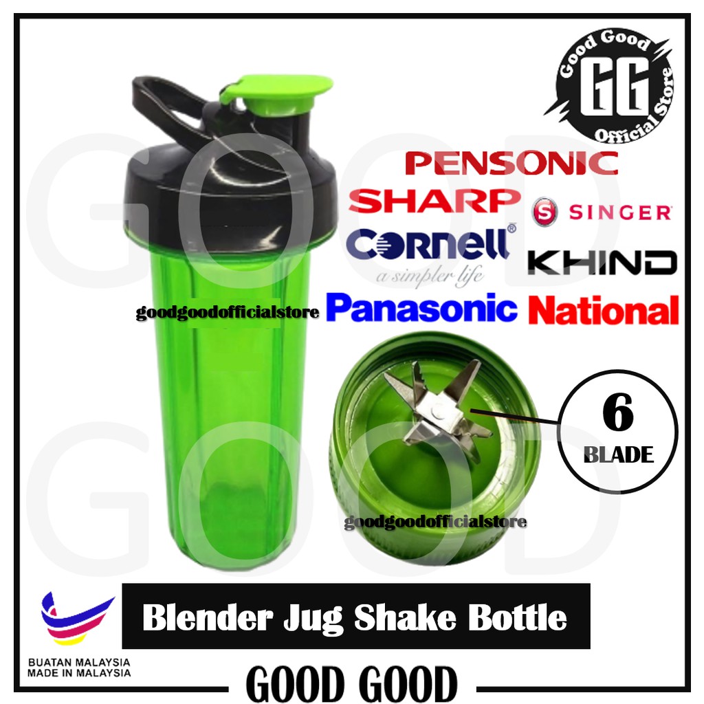 (FREE IF DAMAGED) Multi Shaker Bottle (6 Knife) for PENSONIC/Panasonic/National/SHARP/KHIND/SINGER/CORNELL Pengisar 搅拌机