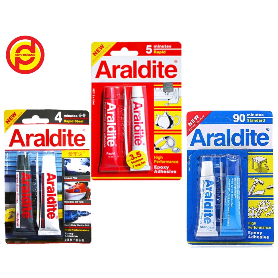 Araldite Epoxy Glue, Rapid (5 Minutes), Rapid Steel (4 Minutes