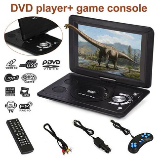 9 8 Portable Hd Tv Dvd Vcd Cd Player Lcd Display 270 Degree Totatable Swivel Screen Mini Home Cinema Shopee Malaysia