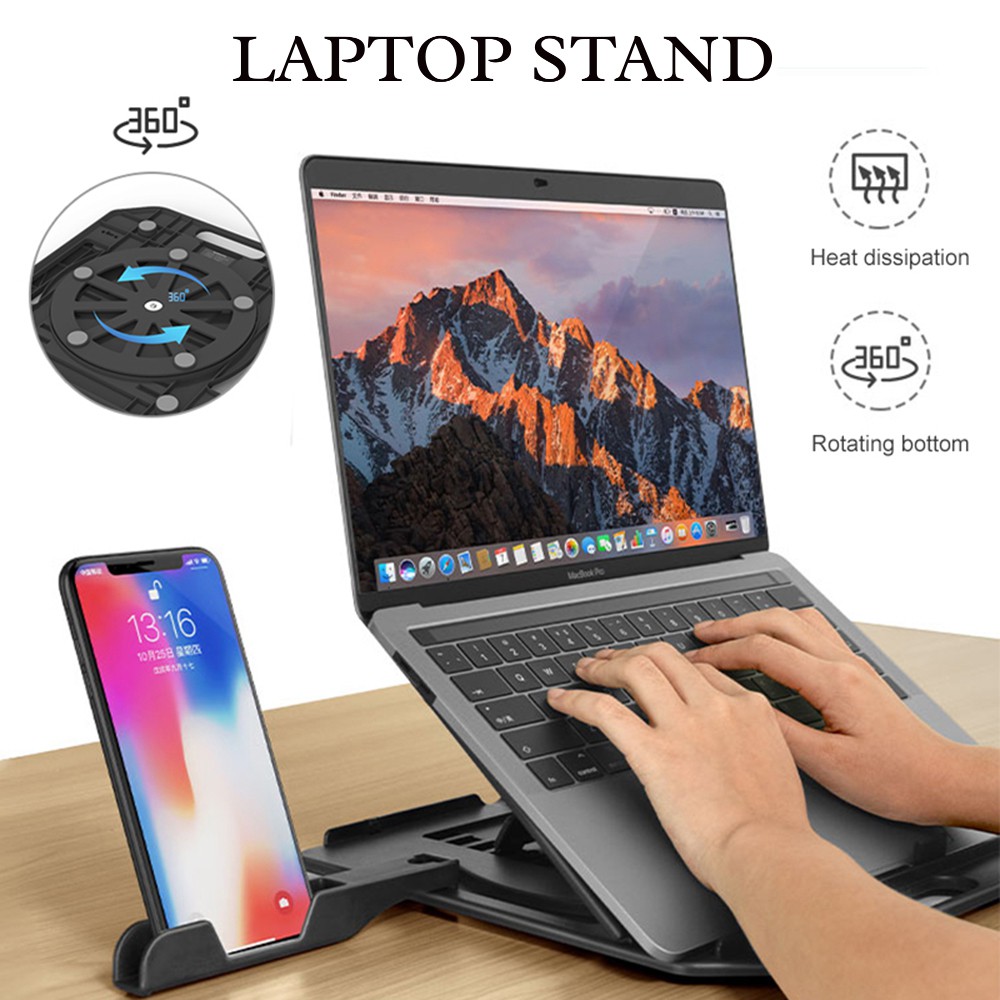 🎁KL STORE✨ 360 Rotatable Laptop Stand with Adjustable Height Phone Stand Tablet Ergonomic
