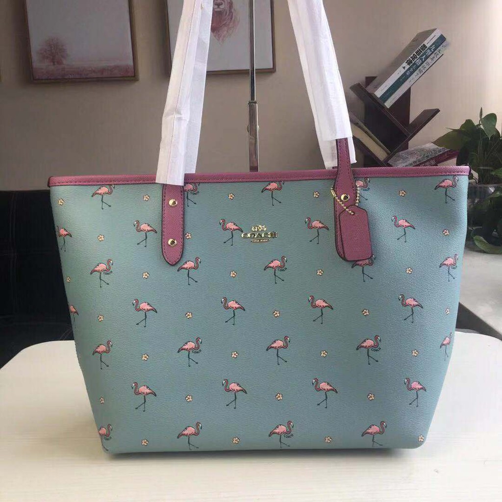 coach flamingo tote