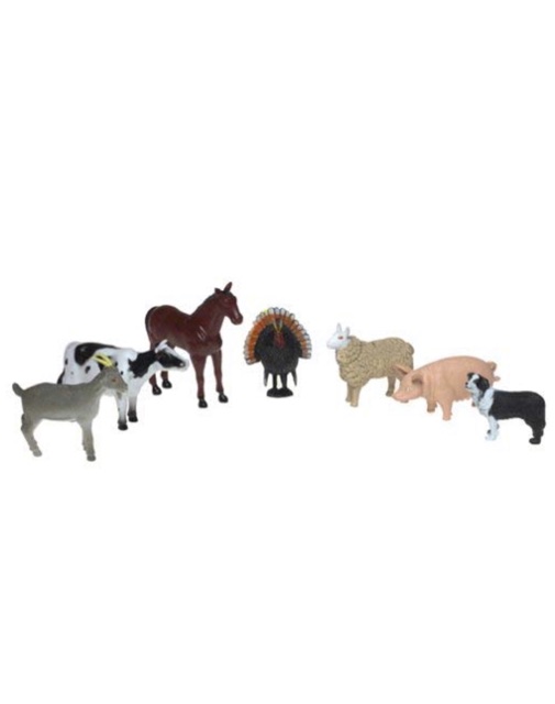 melissa & doug fold and go wooden barn with 7 animal play figures