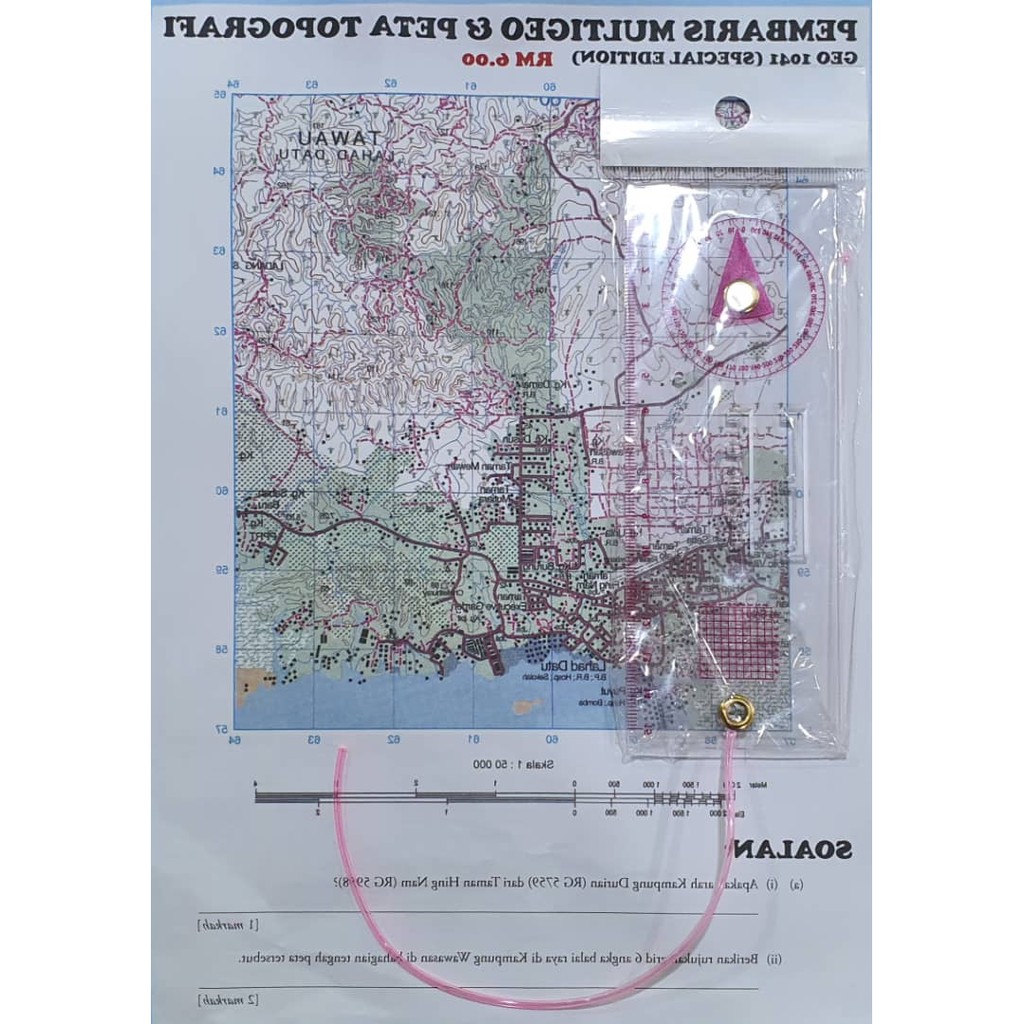 Pembaris Multigeo Peta Topografi Ruler Multigeo Geografi Pt3 Spm Shopee Malaysia