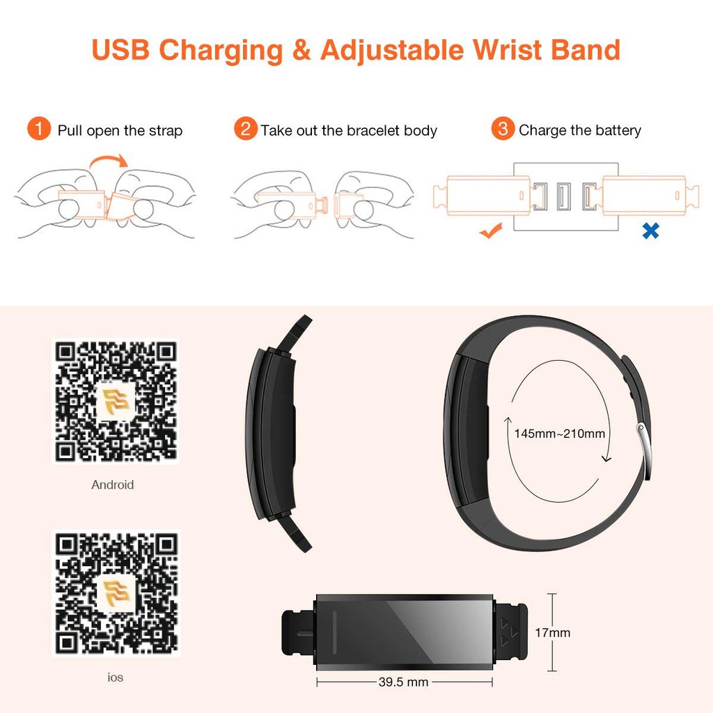 elegiant smart bracelet c11