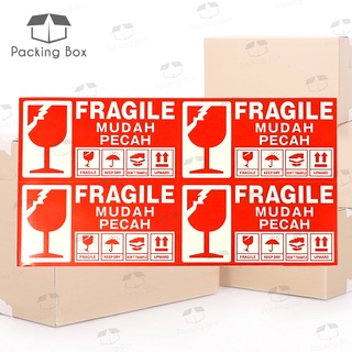 Mudah Pecah Sticker Fragile Sticker Label Handle With Care | Shopee ...