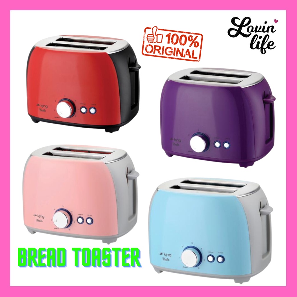 King Retro Colourful Designer Toasters 烤面包机 ROTI BAKAR Bread Toaster