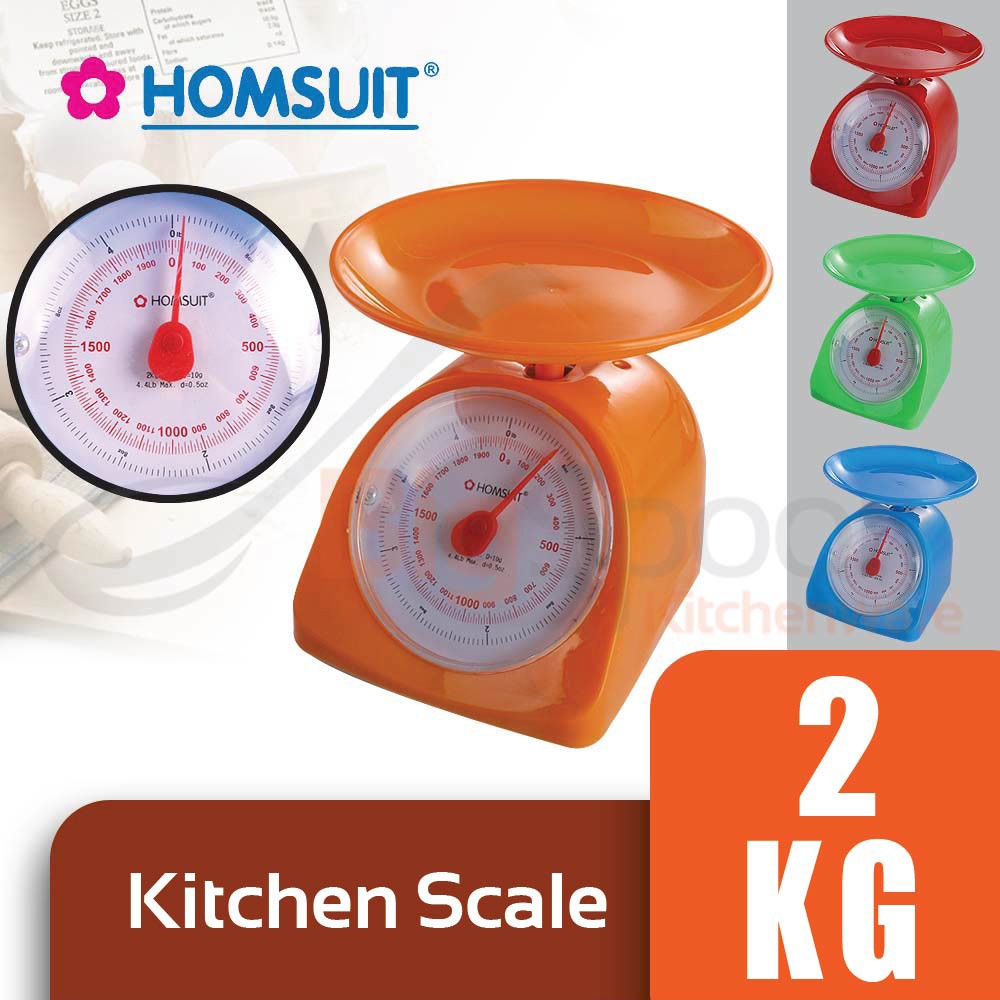 HOMSUIT Kitchen Scale 2kg - Orange