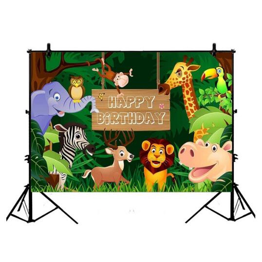 Shouse Jungle Safari Themed Birthday Banner Background Photography
