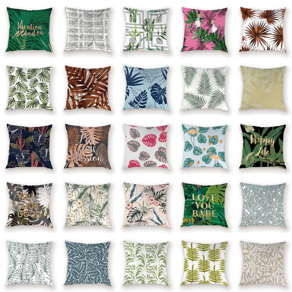 tropical pattern cushions