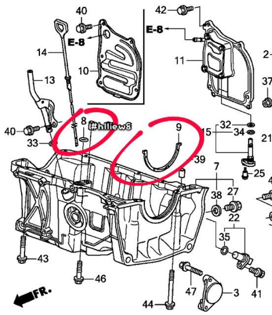 [ hlliew8 ] Honda City GD GE GM2 GM6 Oil Pan Gasket u0026 O Ring Set
