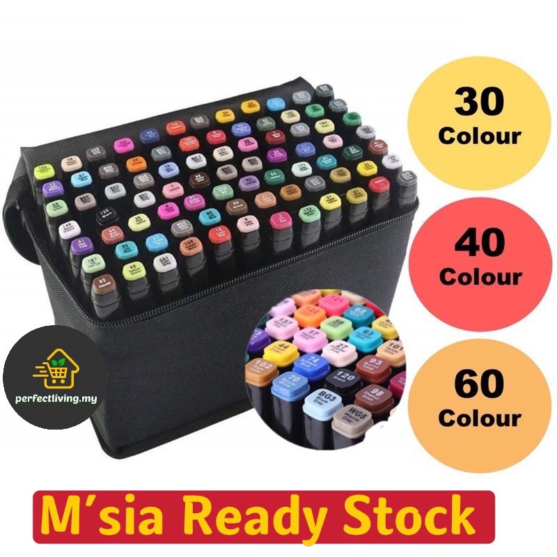 M'sia ReadyStock Touch Art Markers Brush Pen Warna Drawing Art Supplies