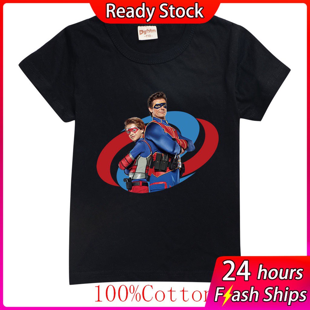 Henry Danger cartoon character children's clothing long-sleeved pure cotton  trend boy and girl short-sleeved casual sweatshirt | Shopee Malaysia