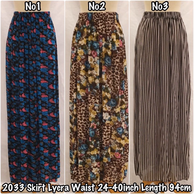 Long skirt corak Lycra | Shopee Malaysia