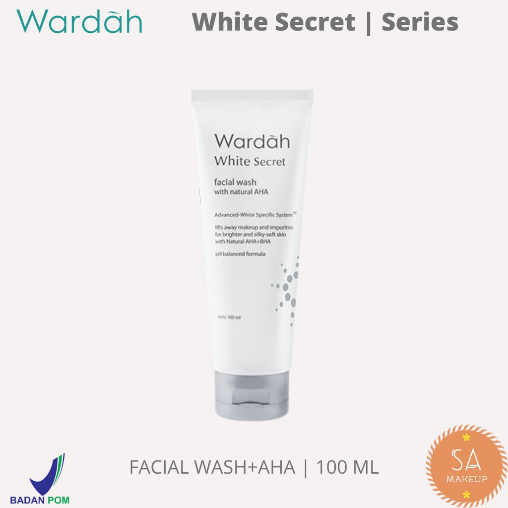 Wardah White Secret Facial Wash with AHA 100ml Wardah Facial Soap