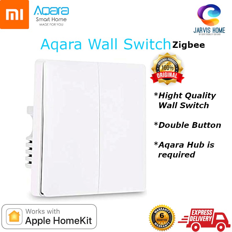 Aqara Wall Switch Smart Light Control ZigBee Version (Double Gang