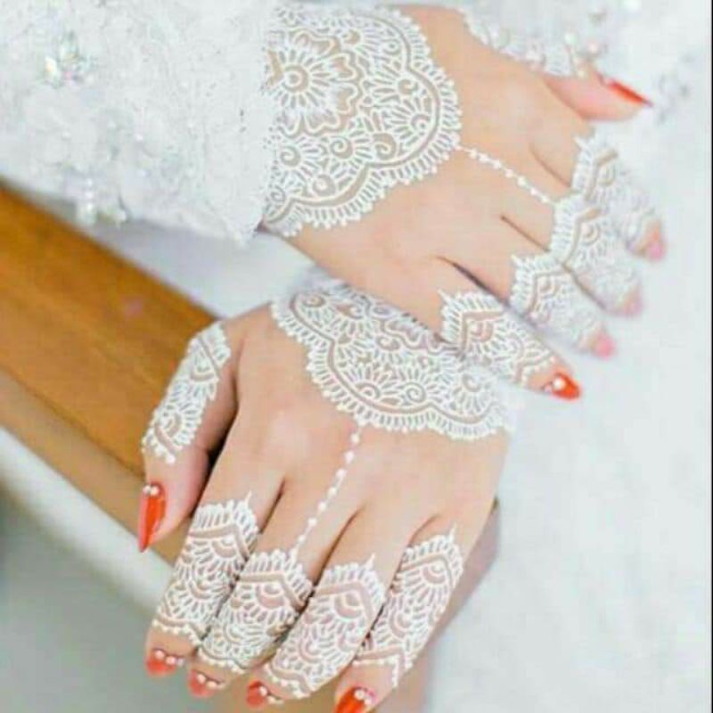White Henna Inai Putih Bridal Shopee Malaysia