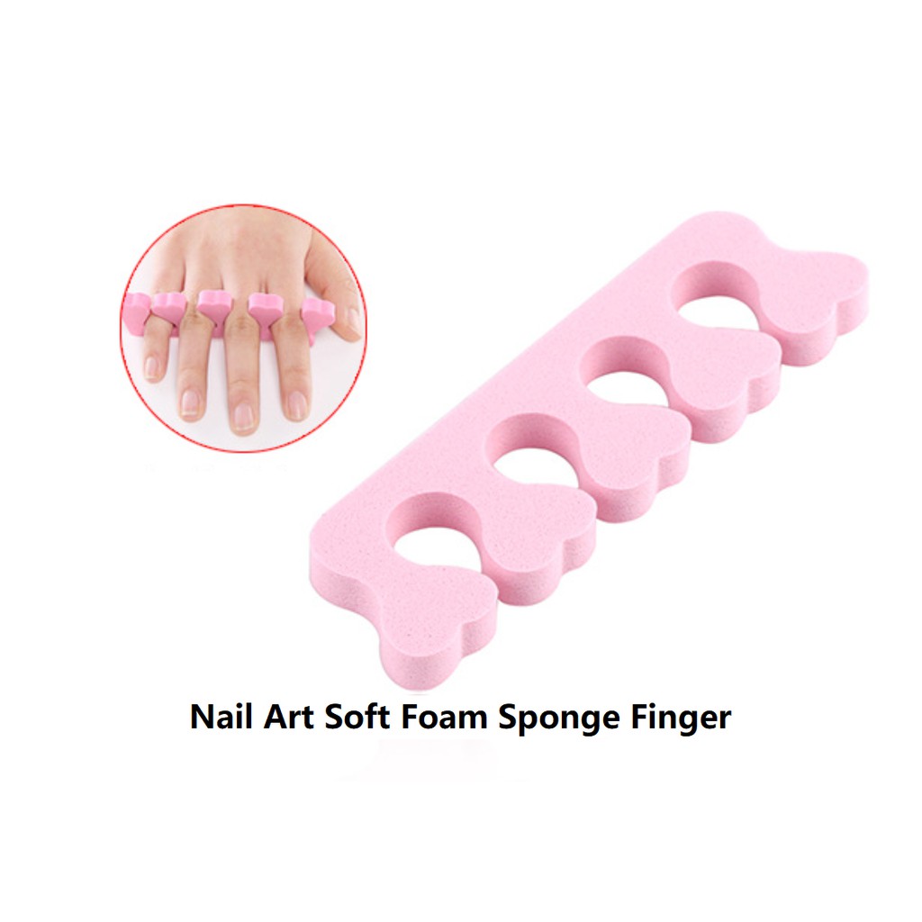 Nail Art Soft Foam Sponge Finger Toe Separators Nail Extending Painting  Coating Anti Touch Separate Tool | Shopee Malaysia