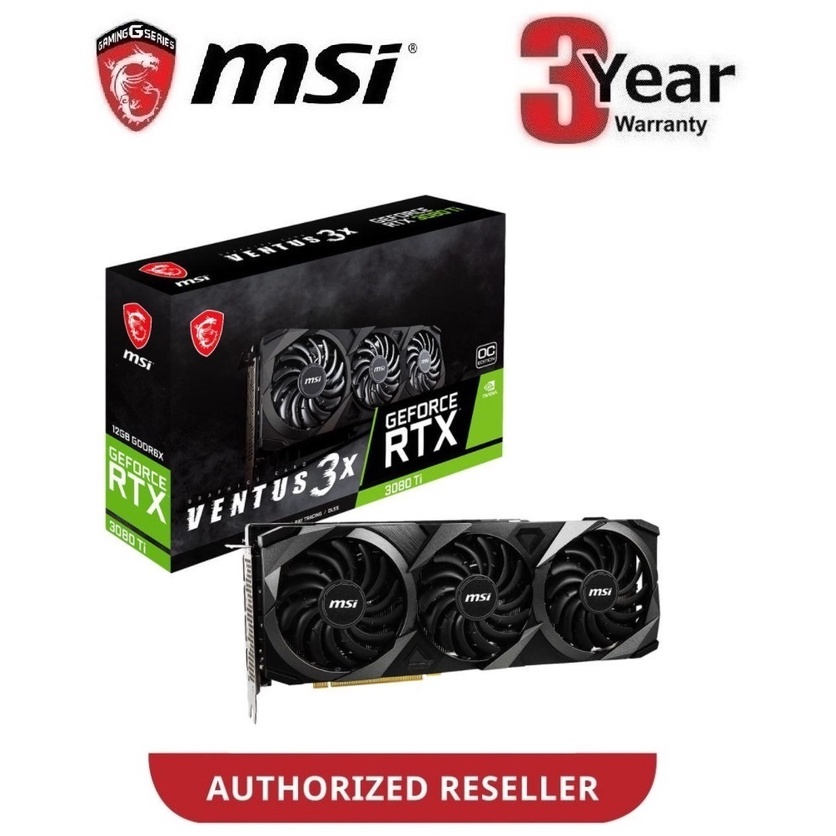 MSI GeForce RTX 3080 Ti 12GB GDDR6X Ventus 3X OC RTX3080TI VENTUS 3X ...