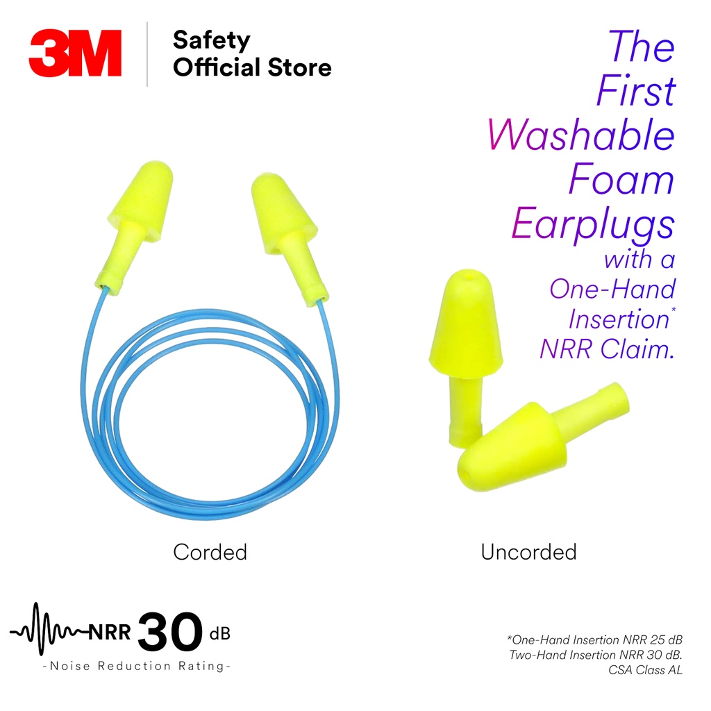 3M EAR Flexible Fit Earplug HA 3281000 & 3281001/NRR 30 dB & 25 dB