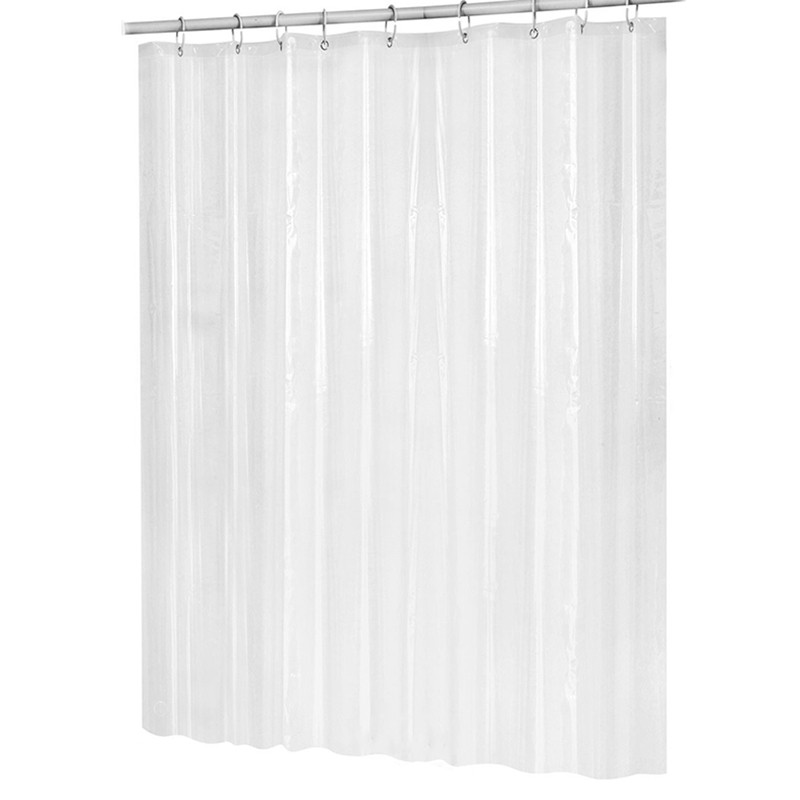 180x180cm Peva Waterproof Shower Curtain Transparent White With